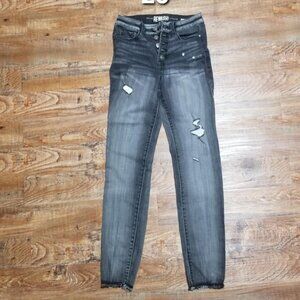 Rewash Jean Size 26 Distressed Button Fly High Waist Grunge